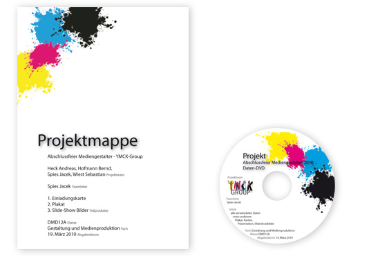 Projektmappe und DVD Label YMCK-Group